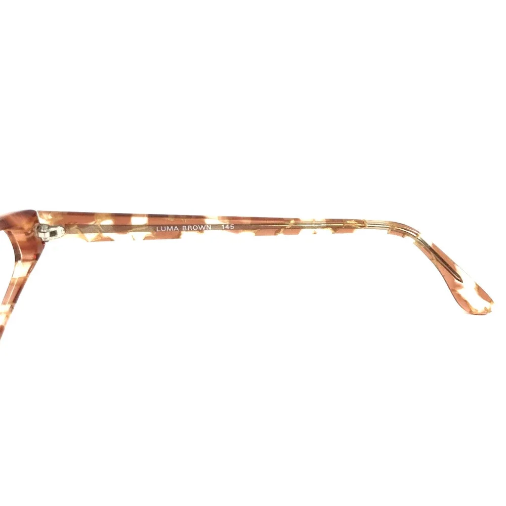 Vintage Nino Balli Eyeglasses Frames LUMA BROWN Checkered Marble 55-17-145